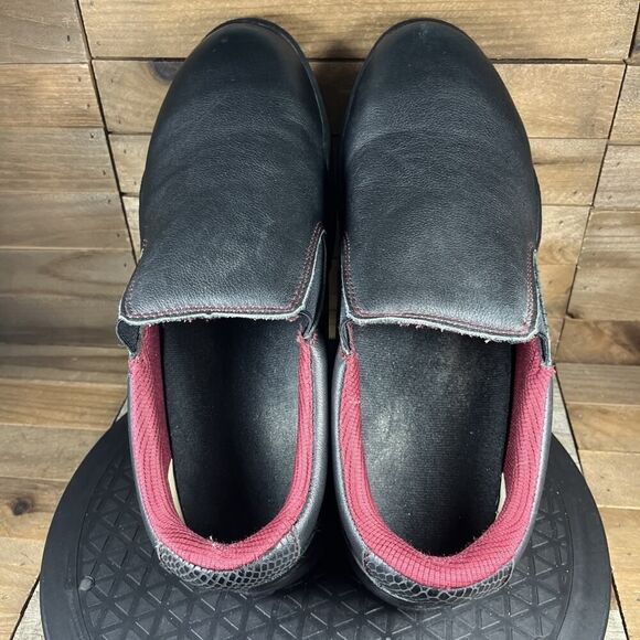 Kuru Kivi Shoes Womens Sz 11 Black Leather Slip On Comfort Flat Loafers Sneakers - Picture 5 of 10